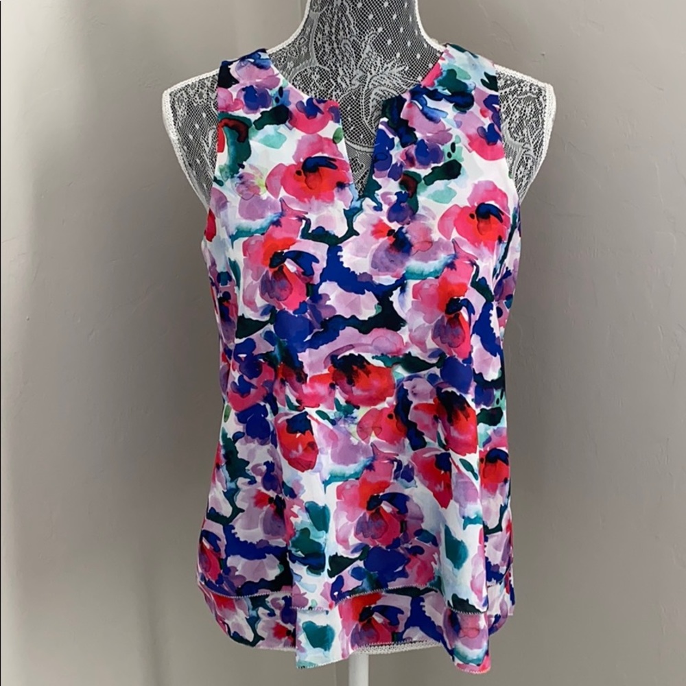 Daniel Cremieux Colorful Sleeveless Blouse Top